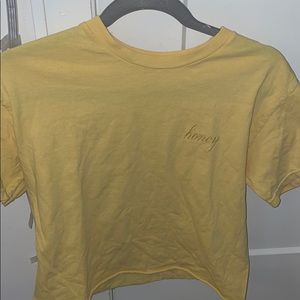 John galt “honey” cropped tee